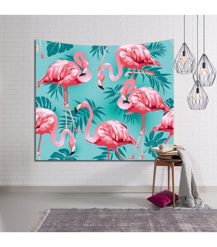 WC005 - Beach Towel Flamingo Plant Wall Tapestry